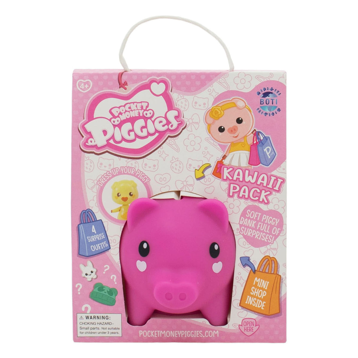 Boti Pockey Money Piggies Speel Figure avec boîte d'argent kawaii pack