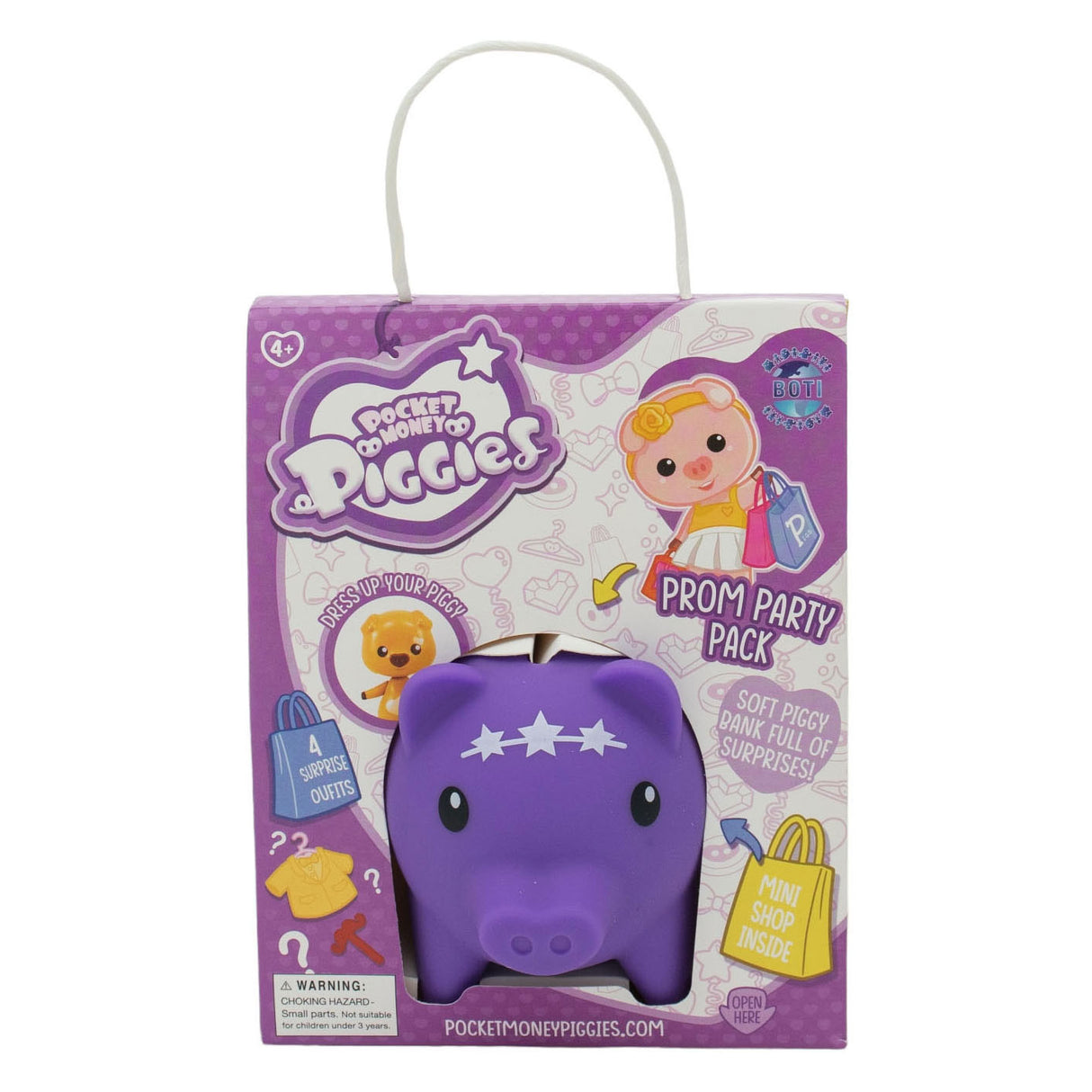 Boti Pockey Money Piggies Speel Figur med Money Pass Prom Party Pack