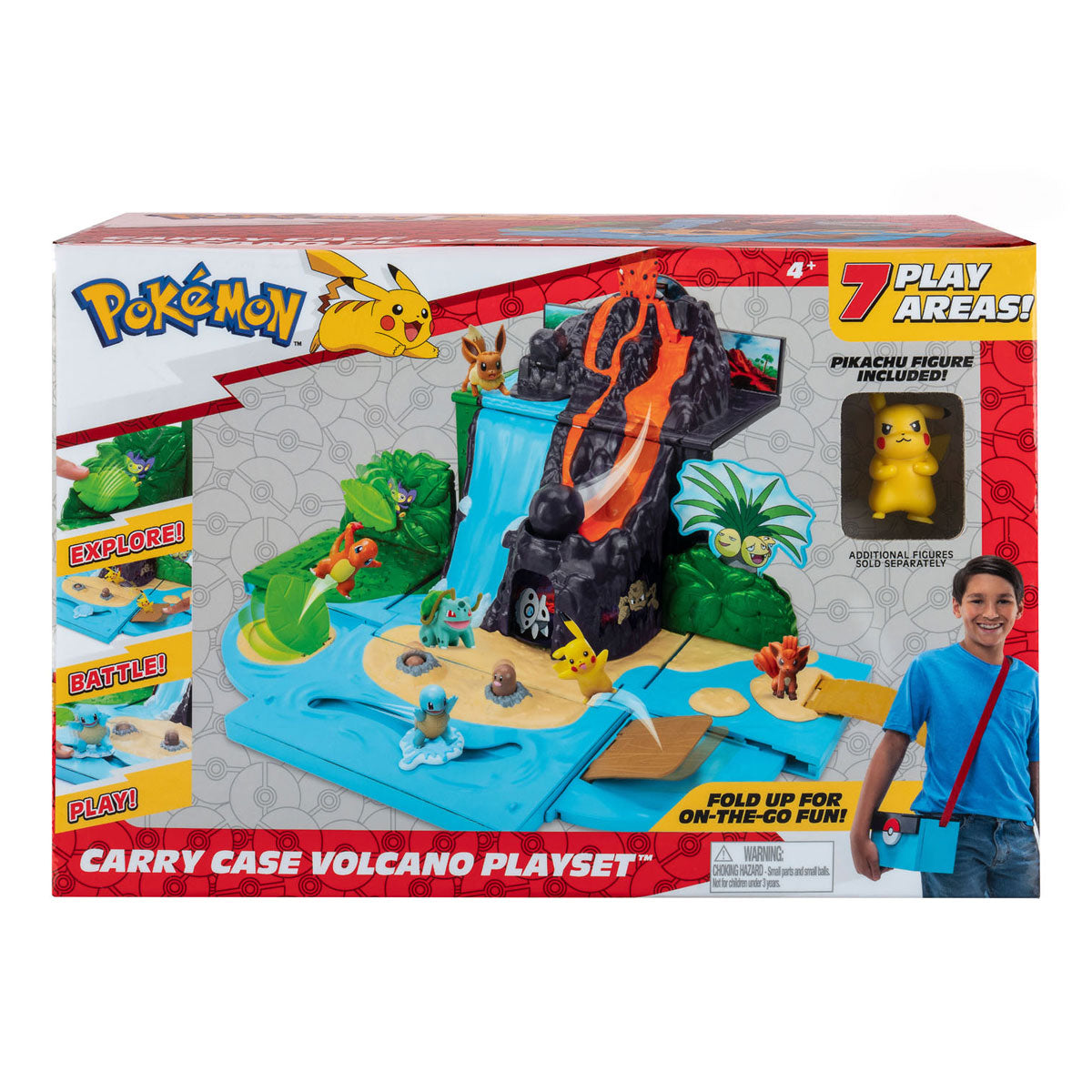 Boti Take -Away kuffert vulkan med Pikachu Play Set