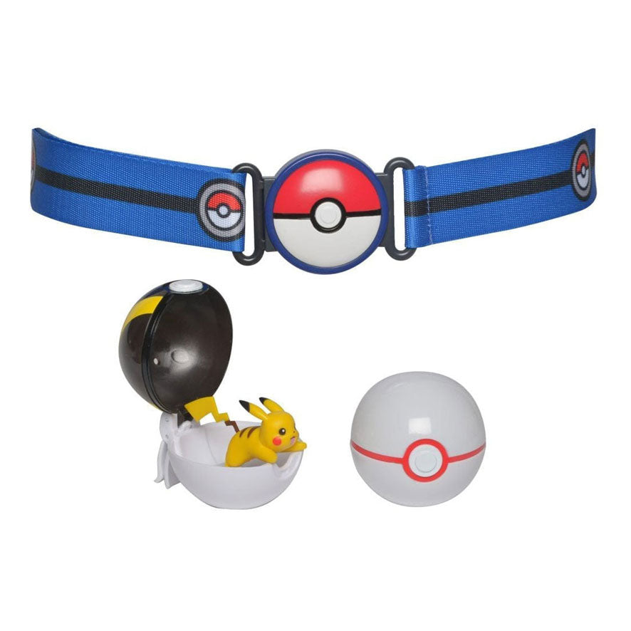 Boti Clip 'N' Go Poke Ball met Blauw Riem Speelset, 4dlg.