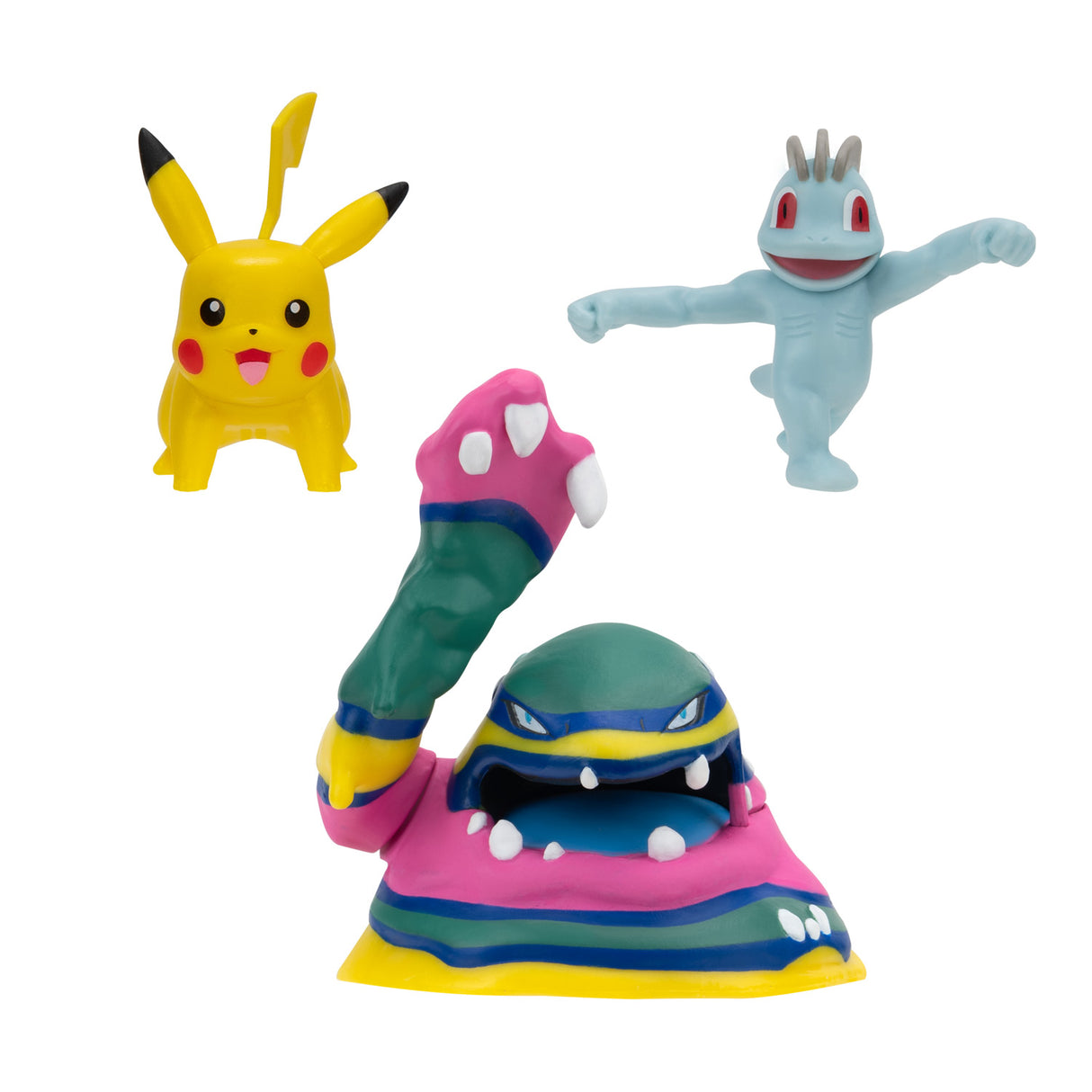 Boti Batte Figur Set Machop, Pikachu, Alolan Muk, 3st.