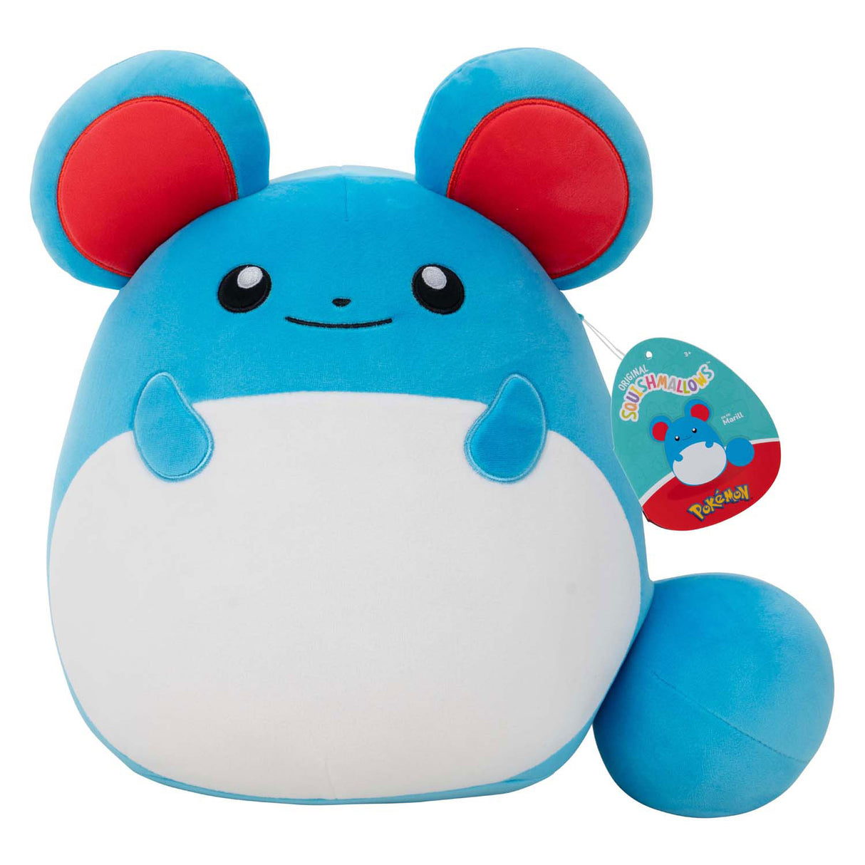 Boti squishmallows pokemon knuffel pluche marill, 25cm