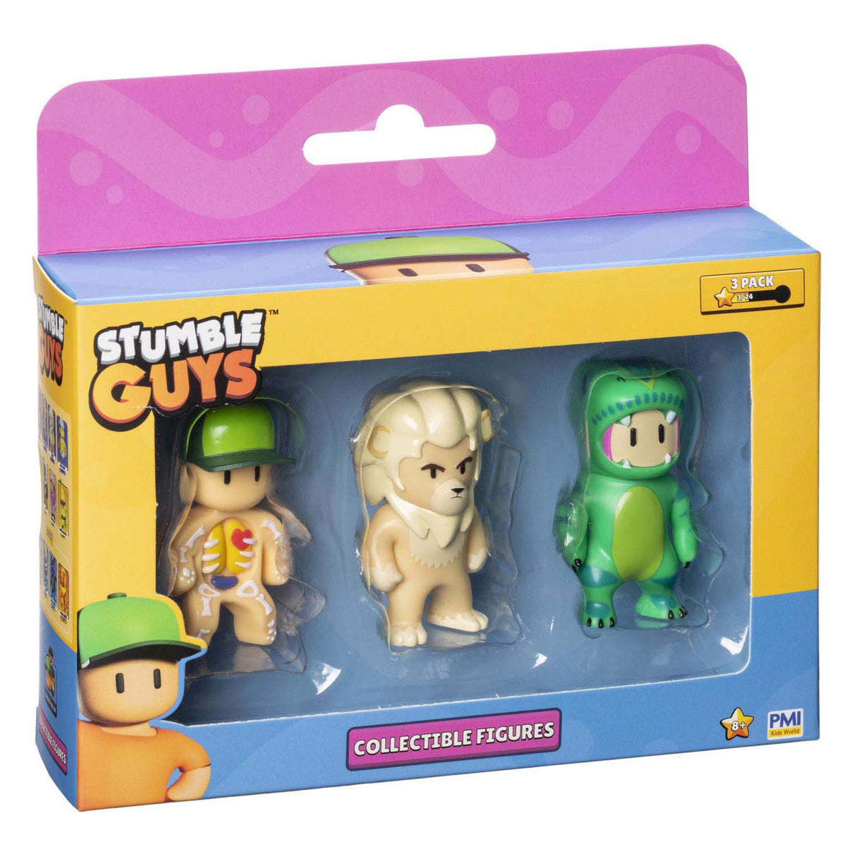 Boti stumble guys actiefiguren, 3-pack