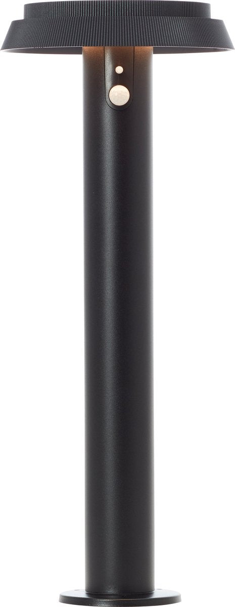Brilliant Alvero – Außensockelleuchte – Höhe 50 cm – LED 4 W – Solar – 500 lm – 3000 K – IP44 – Sensor – Schwarz