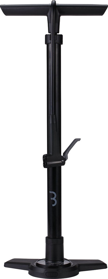 Bbb cycling airboost 2.0 fietspomp met drukmeter - 11 bar 160 psi - ventielen: dunlop, presta schräder - hoge druk vloerpomp racefiets en mtb - zwart - bfp-28