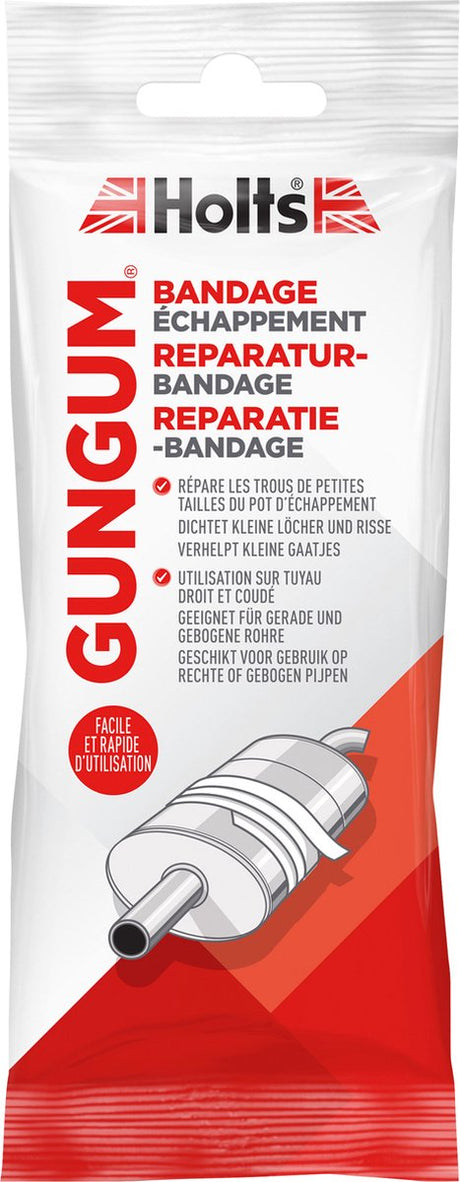 Holts Gun Gum Auspuffbandage 110 cm – repariert Risse und Löcher – rot
