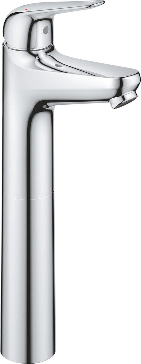 Grohe Quickfix Swift Einhebelmischer für freistehende Waschtische mit Push-Open-Ablaufgarnitur – XL-Größe – wassersparend – Chrom