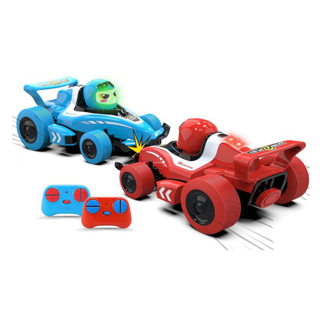 Gear2play RC Neon Bumper Cars Pro Duo Set – RC Formel 1 Battle Cars – Nehmen Sie an einem Crash-Duell teil!