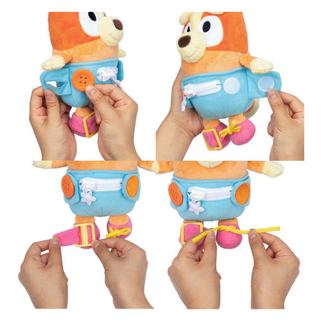 Moose Toys blaues Baby-Bingo-Kleid und Spiel-Plüschtier
