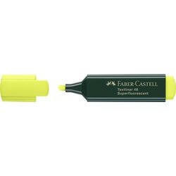 Textmarker Faber-Castell mit gelber, abgeschrägter Spitze