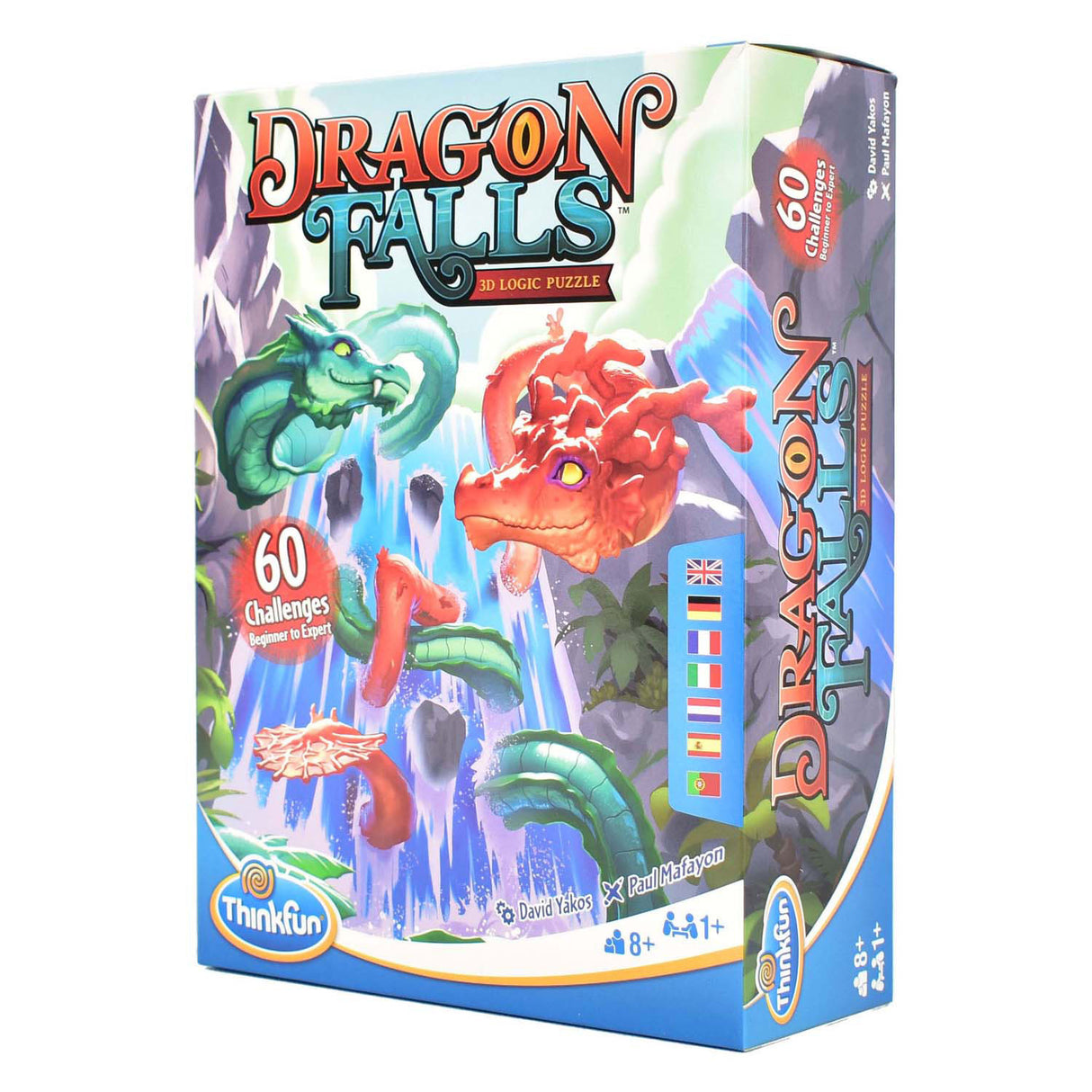 Thinkfun Drache fällt 3D-Denkpuzzle, 60 Herausforderungen