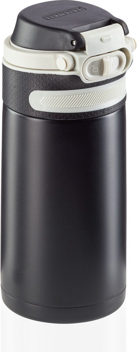 Leifheit 3243 Flip Isolierbecher 350 ml schwarz