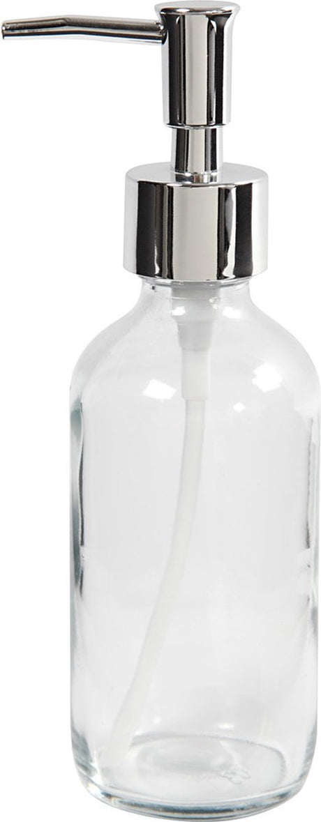 Creativ Company Seifenpumpe, H: 19,3 cm, T 6,3 cm, 230 ml, klar, 1 Stück