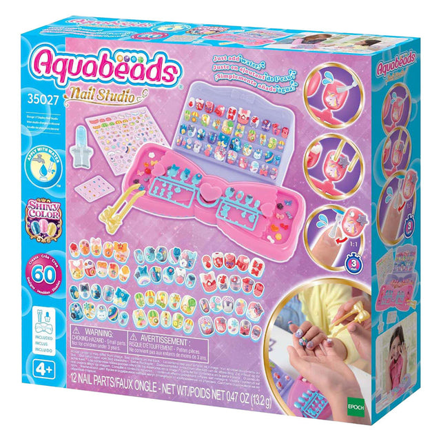 Aquabeads mehrfarbiges Nagelset für Kinder – komplettes Nagelstudio inklusive 60 Nägeln