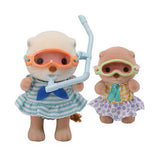Sylvanian Family 5804 Sea Otter Sisters Spritziges Schnorchelset
