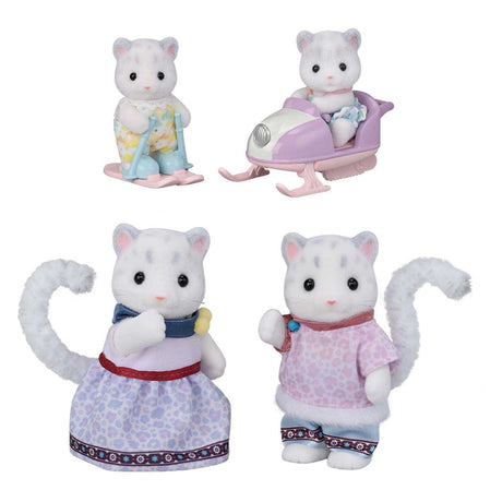 Sylvanian Family Schneeleopardenfamilie – 4 samtweiche Figuren – 5814