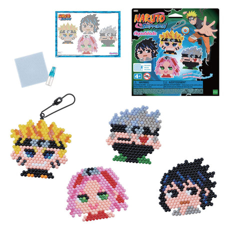 Aquabeads Naruto-Schlüsselanhänger-Bastelset – Perlen, die mit Wasser zusammenkleben