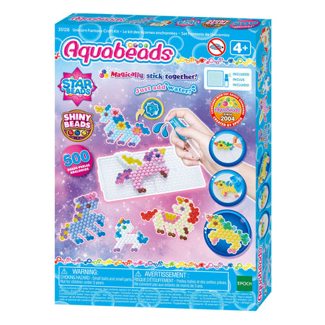 Aquabeads unicorn friends craft kit- complete set met 500 parels in 27 kleuren