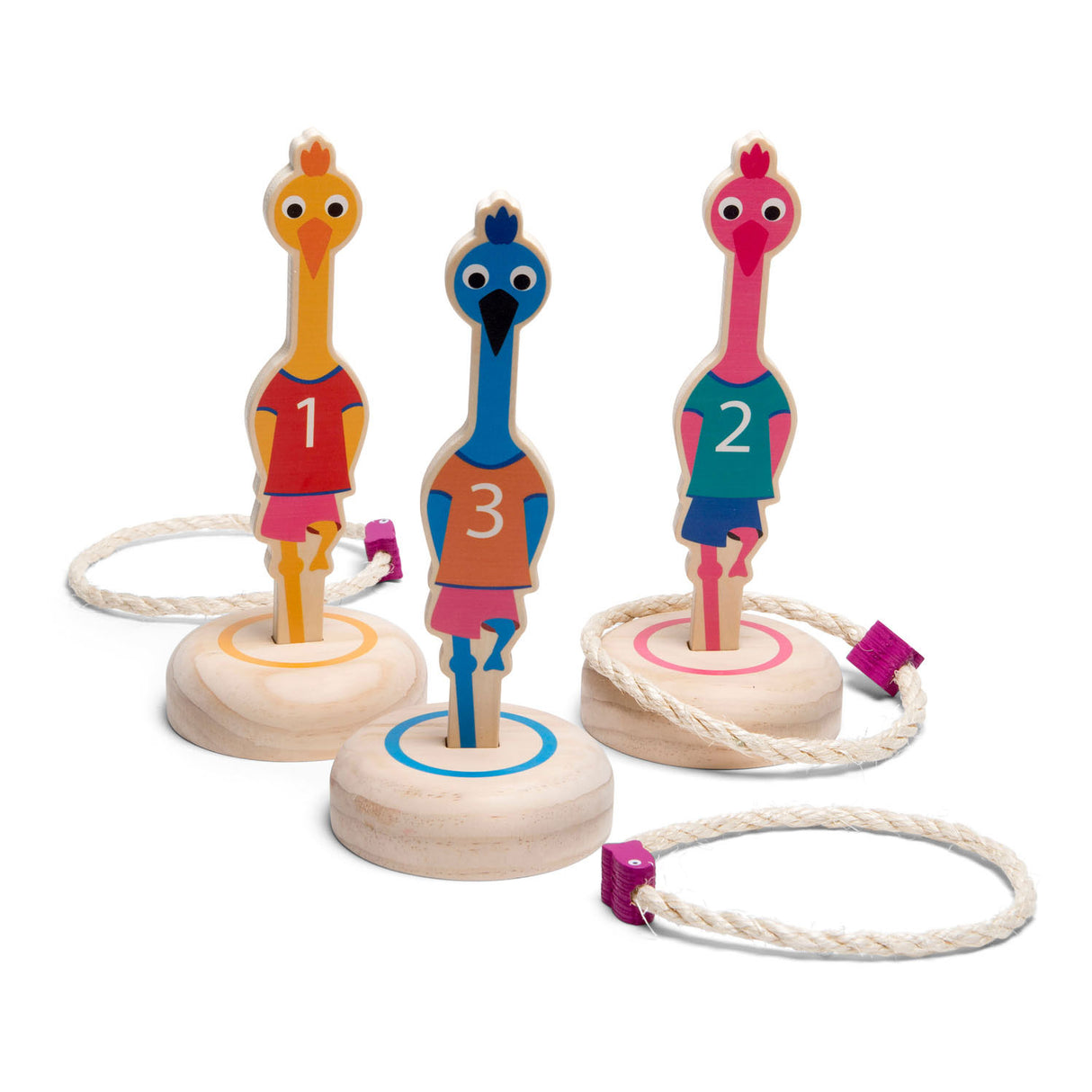 BS Toys Ringwerpen vogels trä kastspel