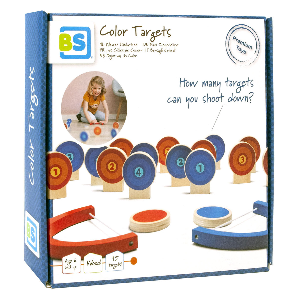 BS Toys Color Target White Wood Shooting