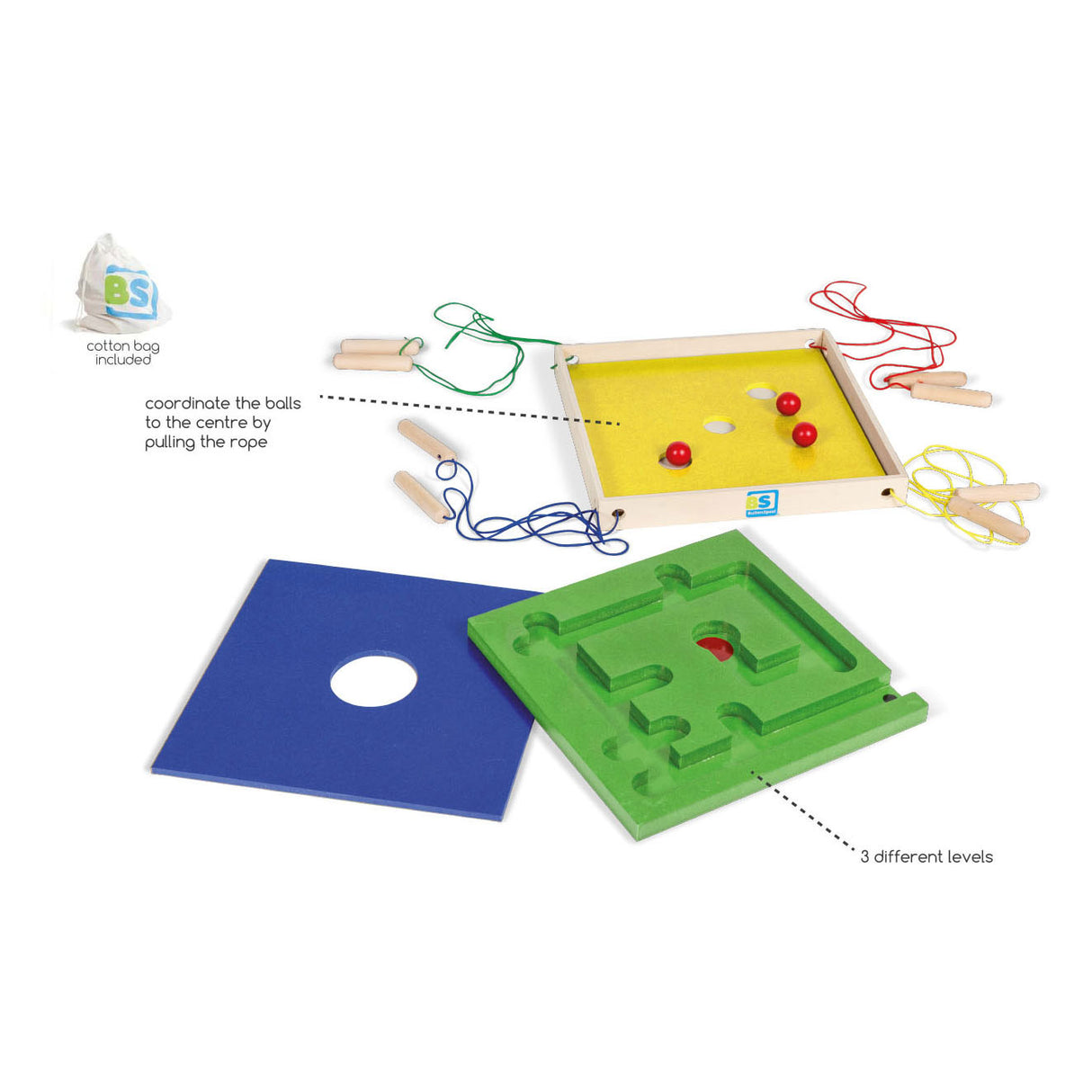 Bs toys houten balansspel ballen