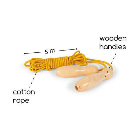 Bs Toys Springseil gelb mit Holzgriffen