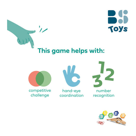Bs Toys schießen es! elastische Waffe - Holz - Koordinationsspiel - ab 6 Jahren - 5 Ziele
