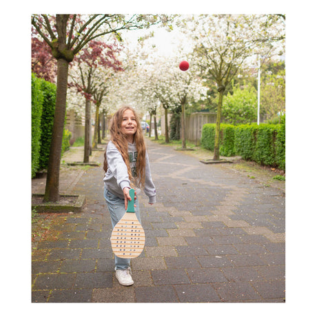 Bs Toys Holz-Padelschläger – Padelschläger – Padelschläger für Kinder – Outdoor-Spielzeug für Kinder – Lernspielzeug – Geschenk für Kinder – Holzspielzeug – Outdoor-Spielzeug – Strandspielzeug – Sport