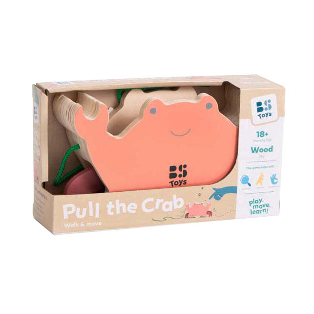 Bs Toys Holzkrabbe mit Kordelzug