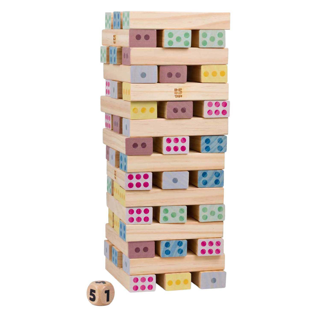 BS Toys Riesiger Zahlenturm aus Holz – 46-tlg.