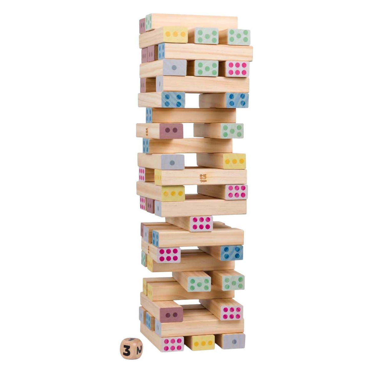 BS Toys Riesiger Zahlenturm aus Holz – 46-tlg.