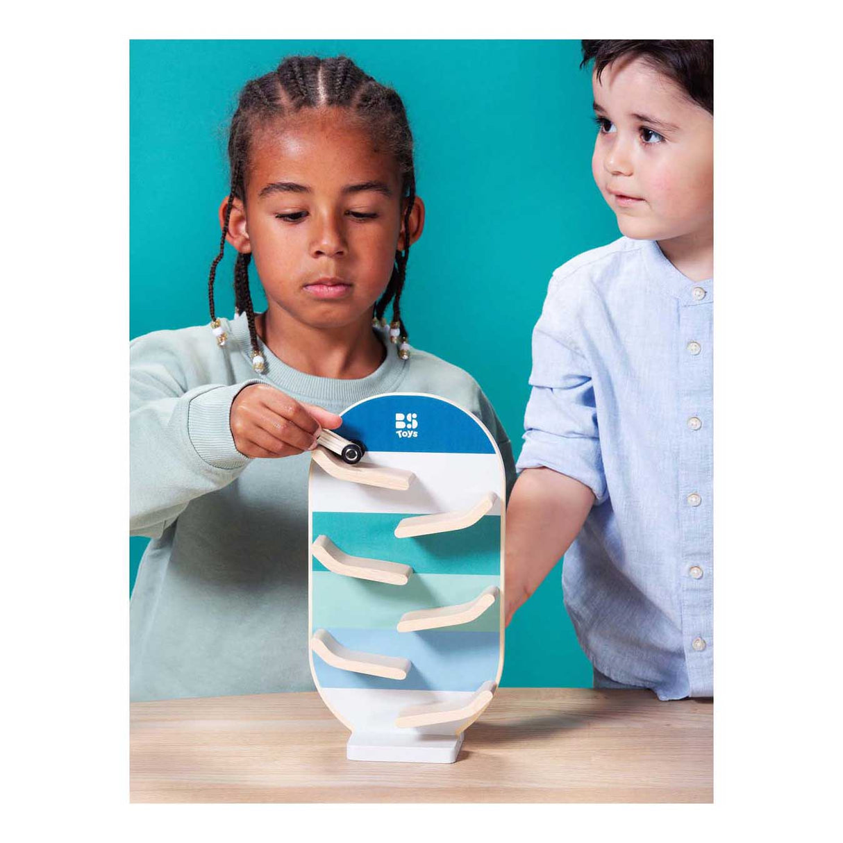 BS Toys Holzauto-Schienenset – 3-teilig.
