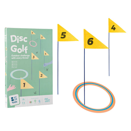 Bs toys – disc golf – buitenspel – speelgoed-golfset met vlaggen en schijven – vanaf 6 jaar