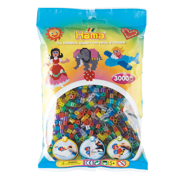 Hama String Bead Mix Transparent (201-53), 3000st.