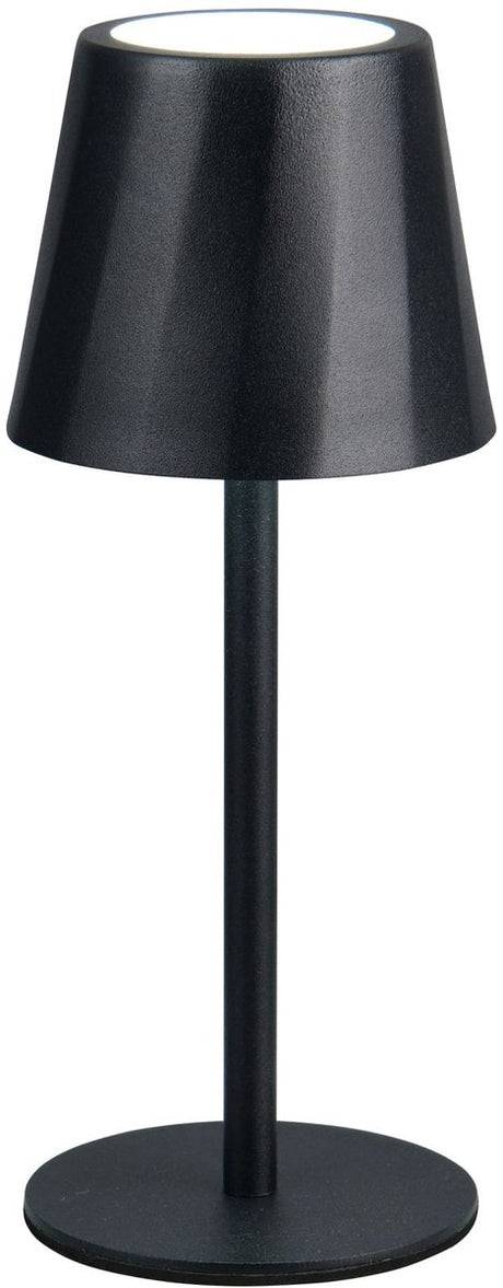 Rl lebe dein Licht Reality Diaz - Tischleuchte - Schwarz matt - inkl. 1x SMD 1,6 W - 4-Stufen-Touch - stufenlos einstellbare Lichtfarbe - USB-Anschluss - wiederaufladbar - kabellos