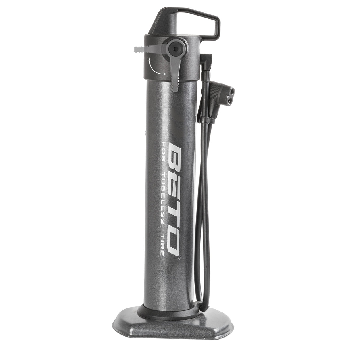 Fahrradpumpe universal (AV, DV, FV) 13 Bar Stahlgrau