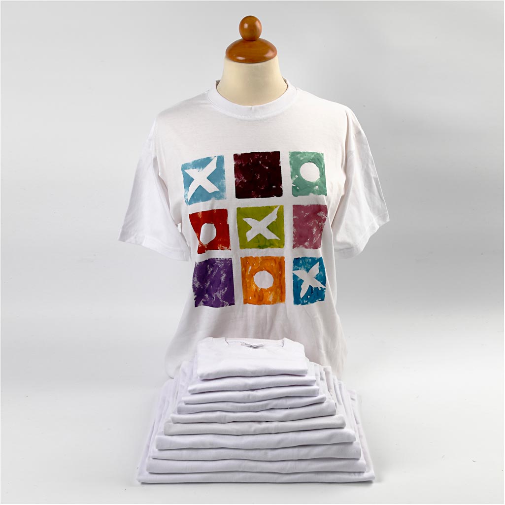 Creativ Company T-Shirt weiß mit Rundhalsausschnitt aus Baumwolle, 3-4 Jahre