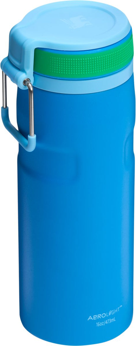 Stanley Twist Flip 2.0 Wasserflasche mit Drehverschluss mit Feder 0,47 l – 10 Stunden kalt – 2 Tage kalt mit Eis – Edelstahl-Trinkflasche – BPA-frei – auslaufsicher – spülmaschinenfest – Schwarz