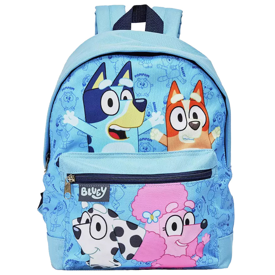 Mochila de personajes azules azules