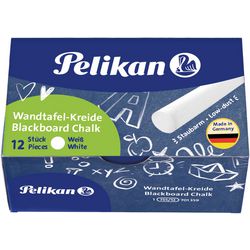 Schulkreide Pelikan oval weiß 12 Stück