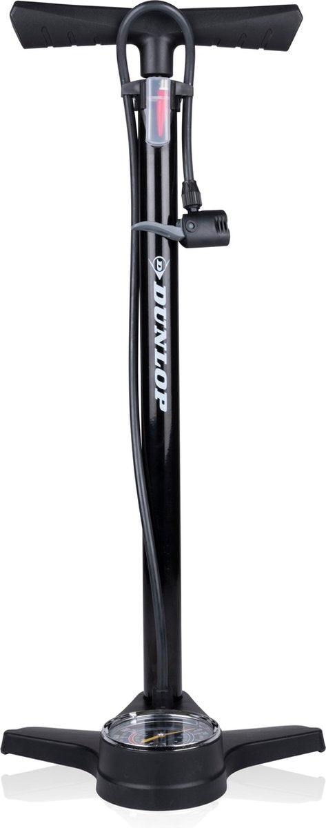 Dunlop Fahrradpumpe mit Manometer, Doppelventil, niederländisches Ventil, französisches Ventil, Autoventil