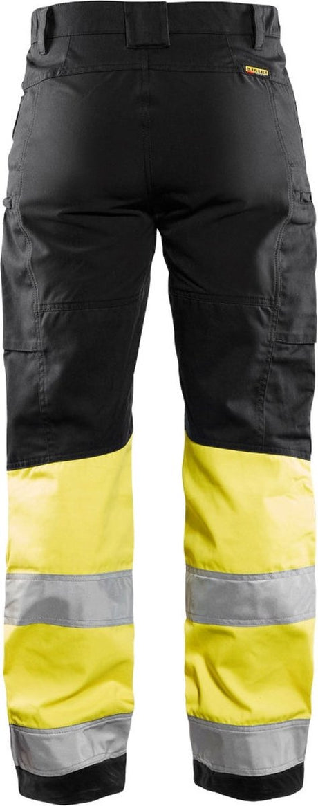 Blåkläder Blaklader Damen-Arbeitshose, hochsichtbar, mit Stretch, 7161-1811 – schwarz, hochsichtbar, gelb – C50