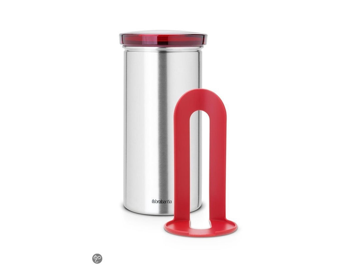 Brabantia Vorratsbehälter Senseo mit rotem Deckel