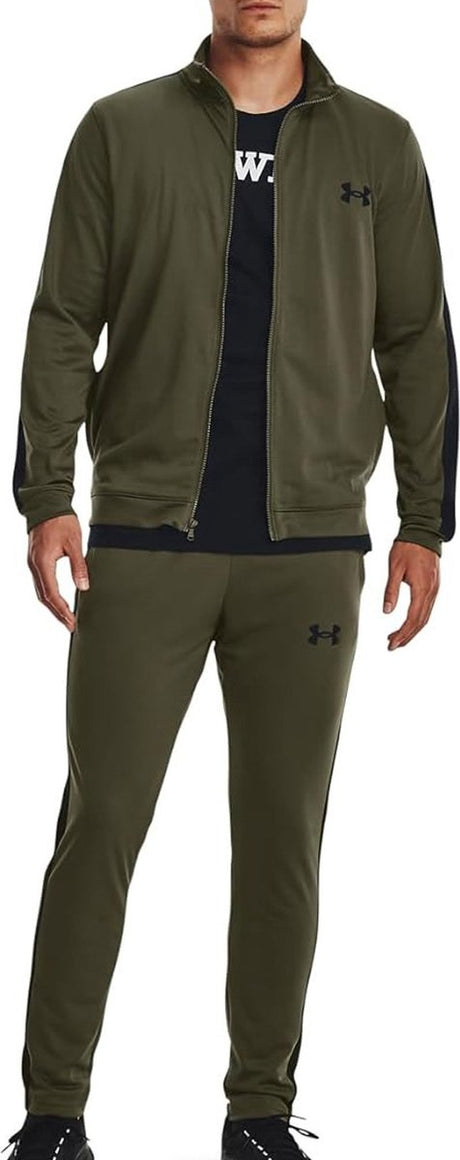 Under Armour UA Rival Knit Track Suit-GRN Herren-Trainingsanzug – Navy OD Green – Schwarz