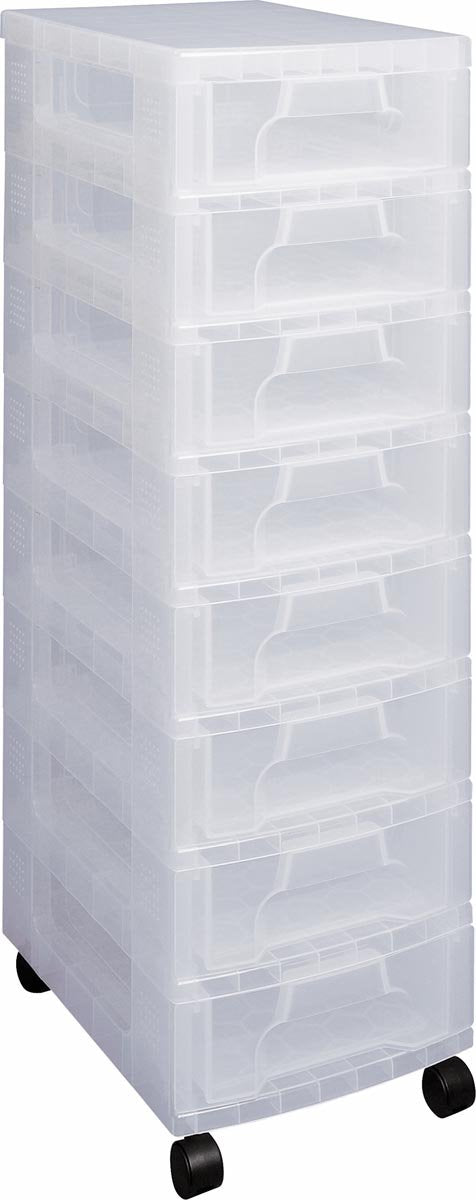 Wirklich nützlicher Schubladenschrank 8 x 7 l | transparent