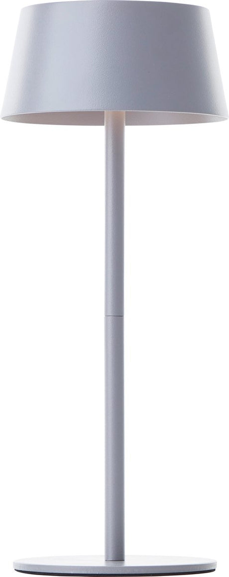 Brilliant Picco – wiederaufladbare Solar-Tischlampe – für den Außenbereich – LED 4 W 3000 K – 3 Stufen dimmbar – IP44 – Grau