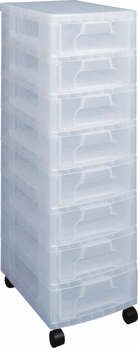 Wirklich nützlicher Schubladenschrank 8 x 7 l | transparent