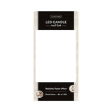 Lumineo realistische led kaars met wax pit en vlam effect ã˜7.5x13,5cm wit met 6uur timer werkt op batterij