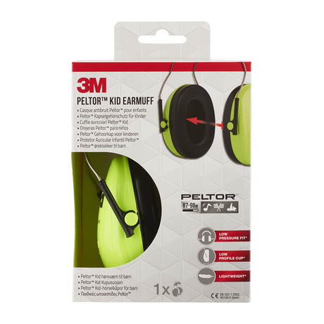3 m Peltor-Ohrenschützer für Kinder, neongrün, H510AK