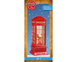 Lumineo led waterspinner telefooncel met kerstman op batterij 11x11x27cm<br>